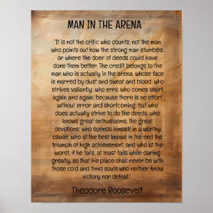 Mann in der Arena — Theodore Roosevelt Poster