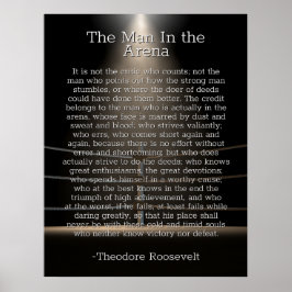 Mann in der Arena - Theodore Roosevelt Quote Poste Poster