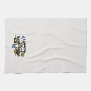 Mann in der Bäckerei Counter Küchentücher