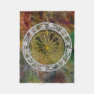 MANN IN DER LABYRINTH-Verzierung + Ihr Hintergrund Fleecedecke