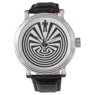 Mann in der Labyrinthuhr Armbanduhr