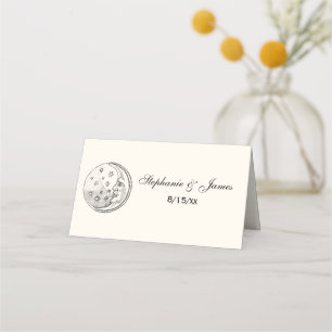 Mann in der Mond Sterne Escort Card Platzkarte Elf