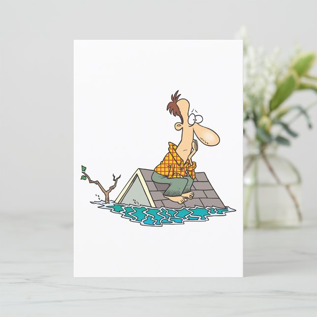 Mann in einer Flut Einladung (Von Creator hochgeladen)