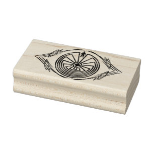 MANN IN MAZE - Tätowierrahmen für Stämme I Gummistempel
