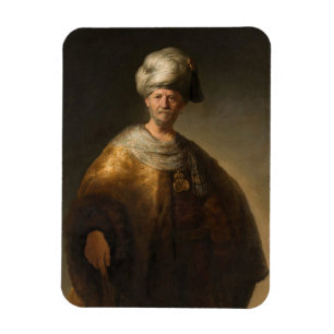 Mann in orientalischem Kostüm, von Rembrandt van Magnet