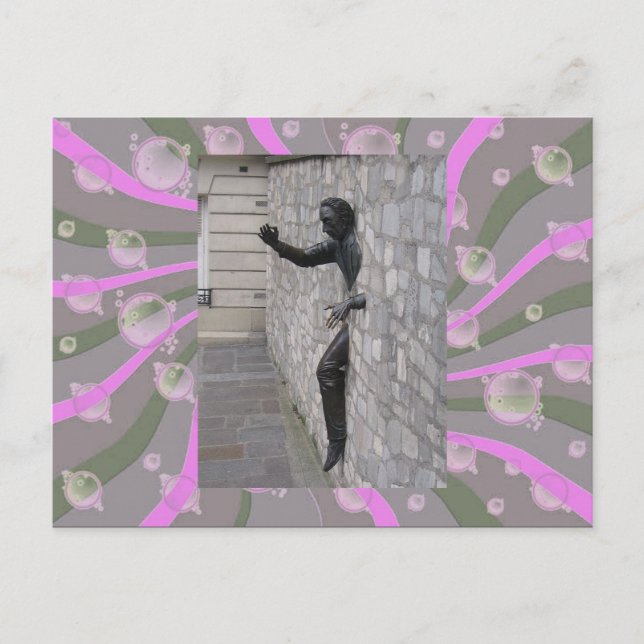 Mann in Paris Postcard Postkarte (Vorderseite)