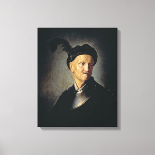 Mann in Rüstung - Rembrandt - c1632 Leinwanddruck