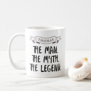 Mann, individueller Name der Mythos-Legenden-  Kaffeetasse