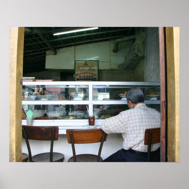 Mann isst allein poster (Vorne)