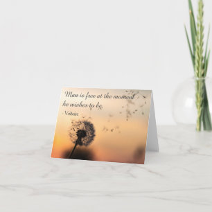 Mann ist freies Voltaire Zitat Karte