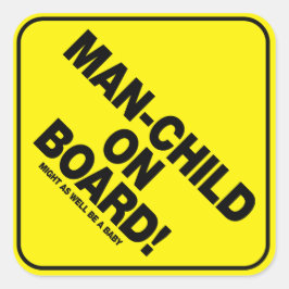 Mann-Kind an Bord! Aufkleber für die Fahrzeugwarnu