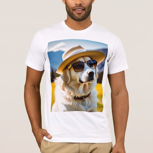 Mann Kleidung, niedlicher Hund T - Shirt (Vorderseite)