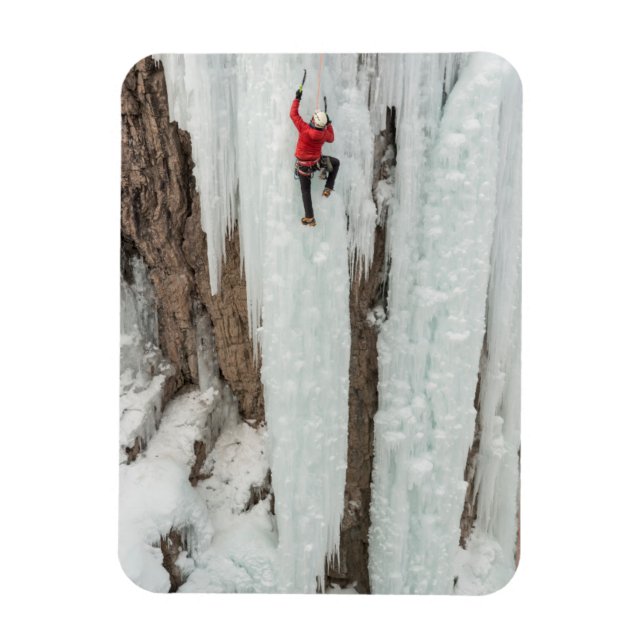 Mann klettert Eis, Colorado Magnet (Vertikal)