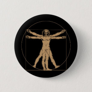 Mann-Knopf Da Vincis Vitruvian Button