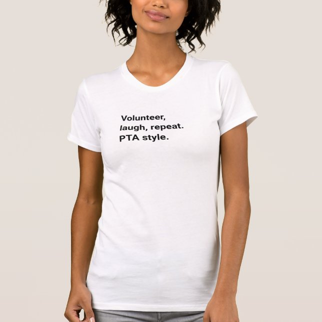 Mann, lachen, wiederholen. PTA-Stil T-Shirt (Vorderseite)
