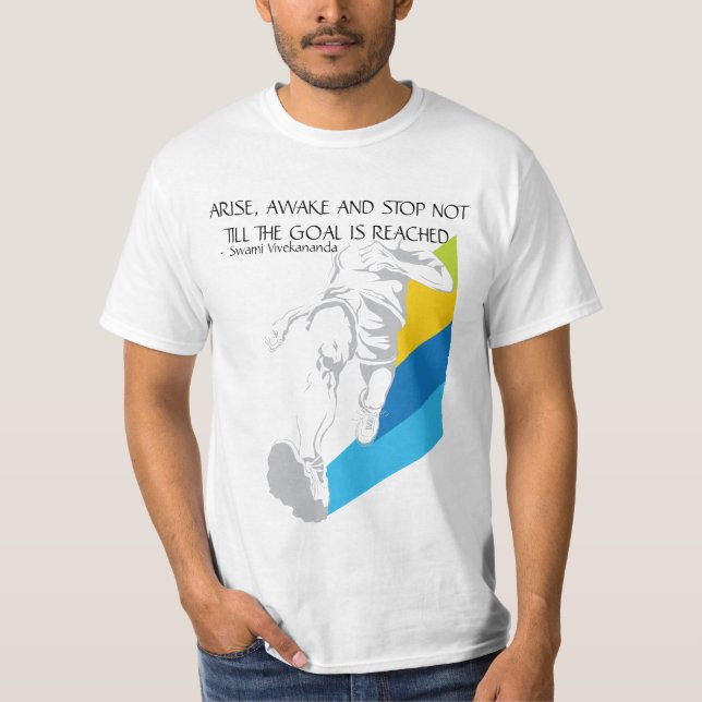 Mann-Laufen, Plakat inspirierend T-Shirt (Vorderseite)