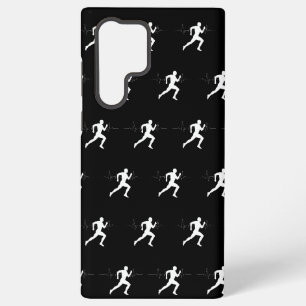 Mann läuft Läufer Silhouette Herzschlag Linie  Samsung Galaxy Hülle