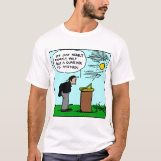 Mann liest ein Sonnenuhr-T-Shirt (Rube Goldberg Ku T-Shirt