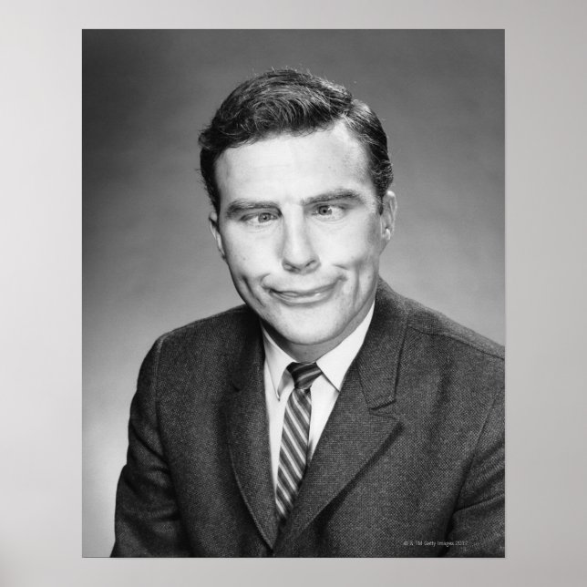 Mann macht das Gesicht Poster (Vorne)