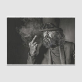 Mann mit Bärenschwur Seidenpapier