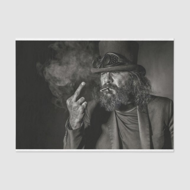 Mann mit Bärenschwur Seidenpapier (Vorderseite)