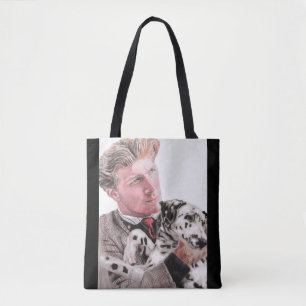 Mann mit Dalmatiner Spotty Dog Niedlich Tote Bag