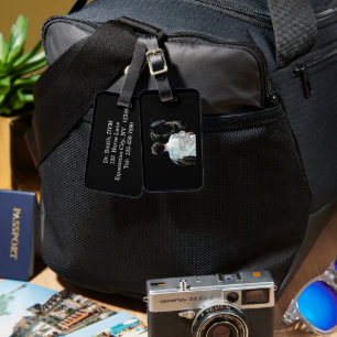 Mann mit dunklem Gepäckträger Gepäckanhänger