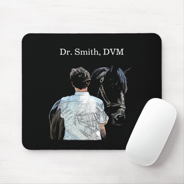 Mann mit dunkler Maus-Pad Mousepad (Mit Mouse)