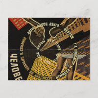 Mann mit einem Filmkamera-Poster