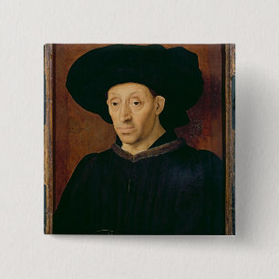 Mann mit einem Glas Wein Button