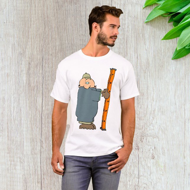 Mann mit einer Ladder T-Shirt (Von Creator hochgeladen)