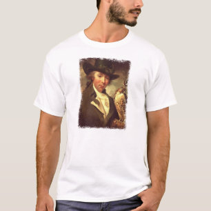 Mann mit Falcon T-Shirt