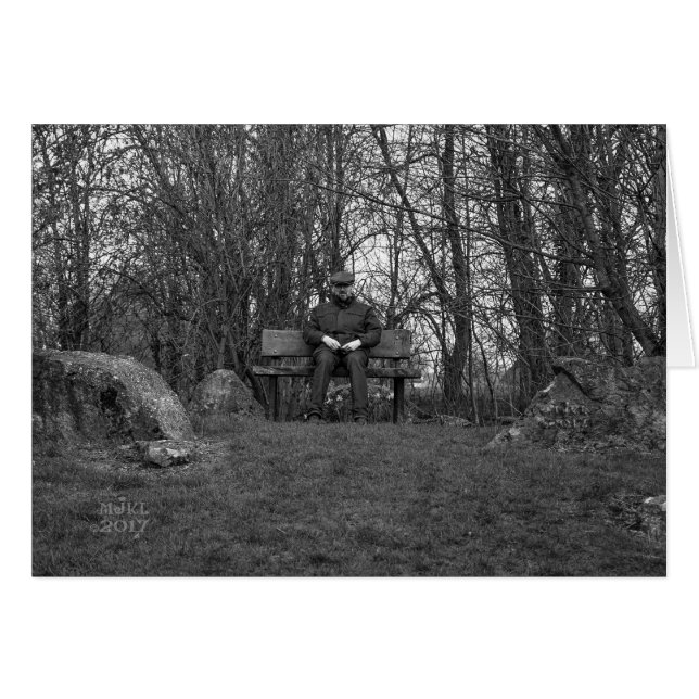 Mann mit flacher Kappe auf Bankkarte (Vorderseite (Horizontal))