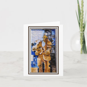 Mann mit Gitarre. Malerei in Orgosolo, Sardinien Karte