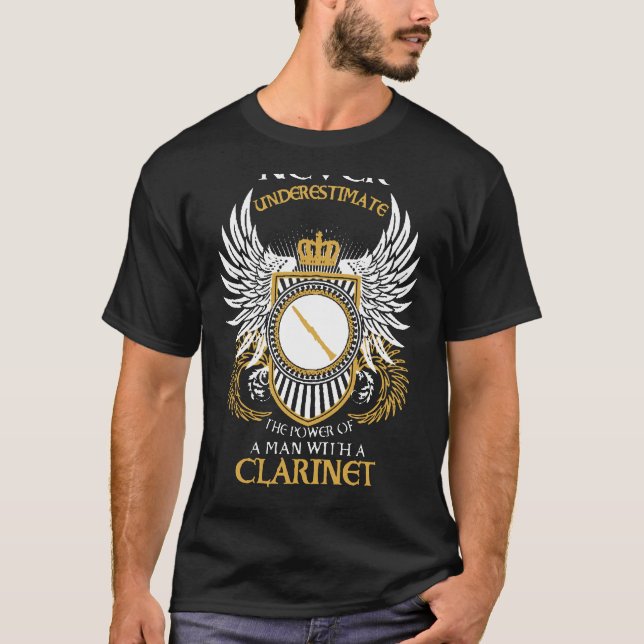 Mann mit Klarinette T-Shirt (Vorderseite)