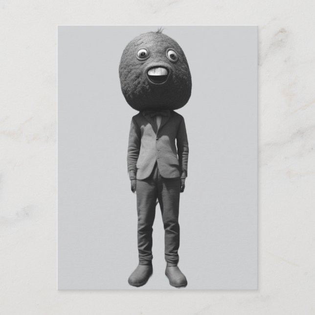 Mann mit komischer Funny Mask Postkarte (Vorderseite)