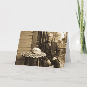 Mann mit Kuchen Karte