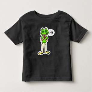 Mann mit lächelndem Frog Head AI Art Kleinkind T-shirt