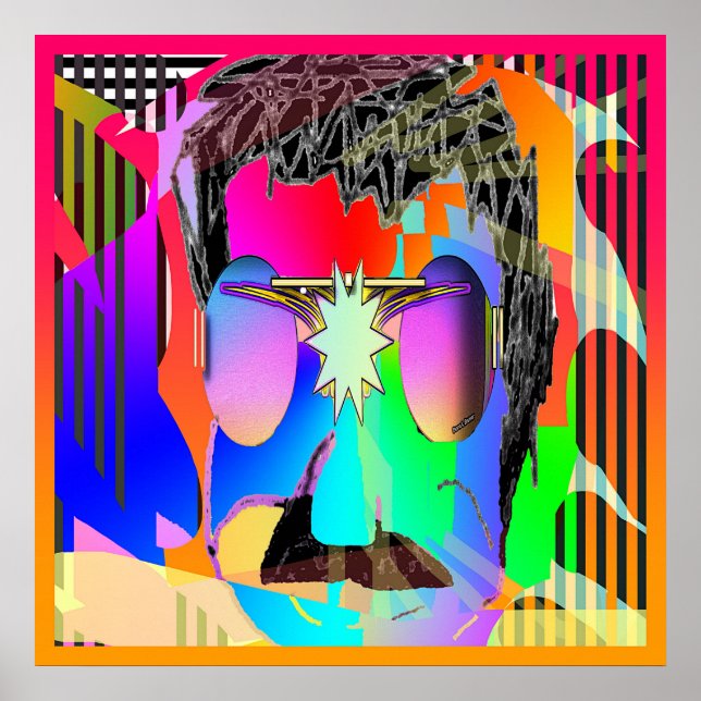 Mann mit Lila Linsen Poster (Vorne)