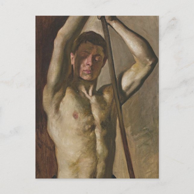 Mann mit Personal Postkarte (Vorderseite)