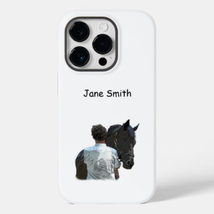 Mann mit Pferdehelltelefon Case-Mate iPhone 14 Pro Hülle