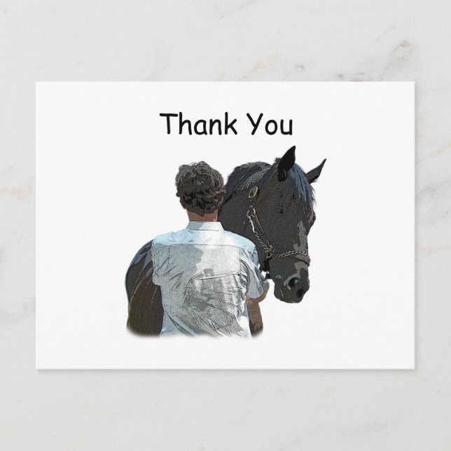 Mann mit Pferdeschlittenkarte Postkarte (Vorderseite)