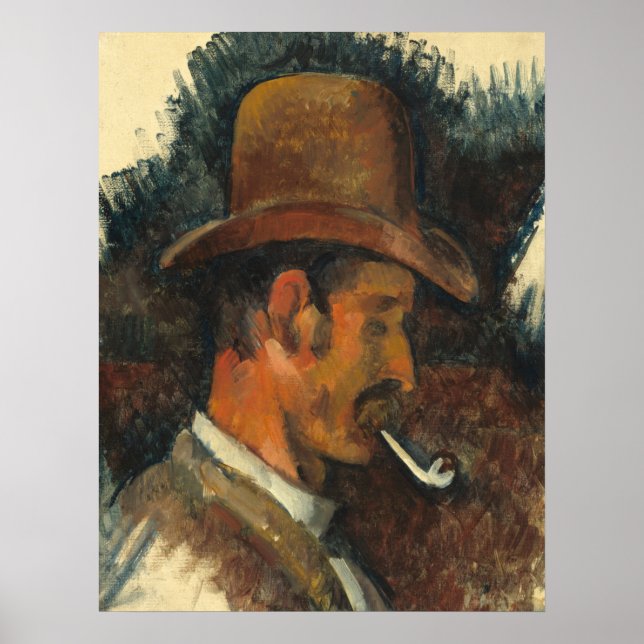 Mann mit Pipe - Paul Cézanne Fine Art Poster (Vorne)