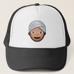 Mann mit Turban Emoji Truckerkappe
