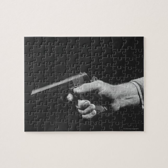 Mann mit Waffe Puzzle (Horizontal)