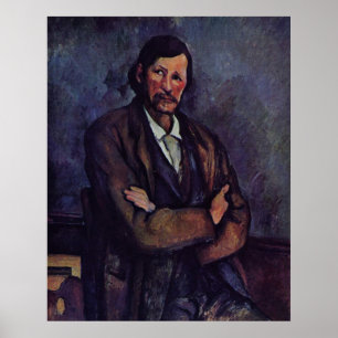 Mann mit Waffen überquert - Paul Cezanne - c1866 Poster