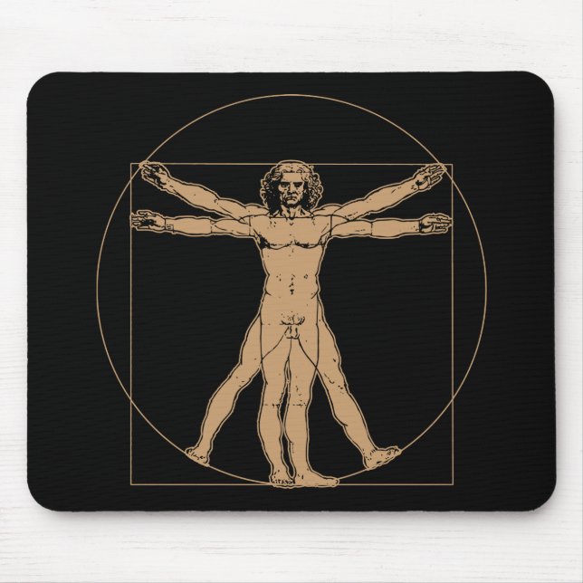 Mann Mousepad Da Vincis Vitruvian (Vorne)