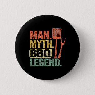 Mann Myth BBQ Legende Barbecue Grillen Papa Grillv Button