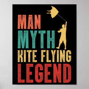 Mann Myth Drachenfliegende Legende Drachenkletter- Poster