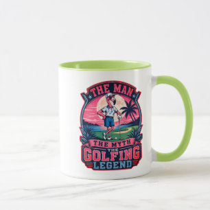 Mann Myth Golf Legende Flamingo Golfer Humor Tasse